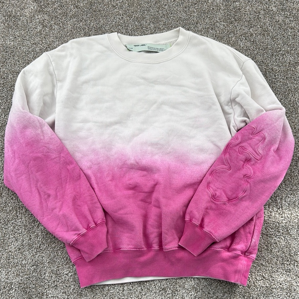 Off White Gradient Pink Sweatshirt - image 1